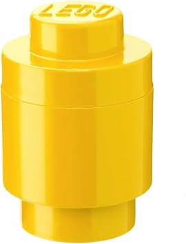 LEGO Storage Box Brick 1 Round Bright Yellow