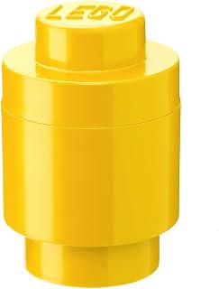 N/A LEGO Storage Box Brick 1 Round Bright Yellow