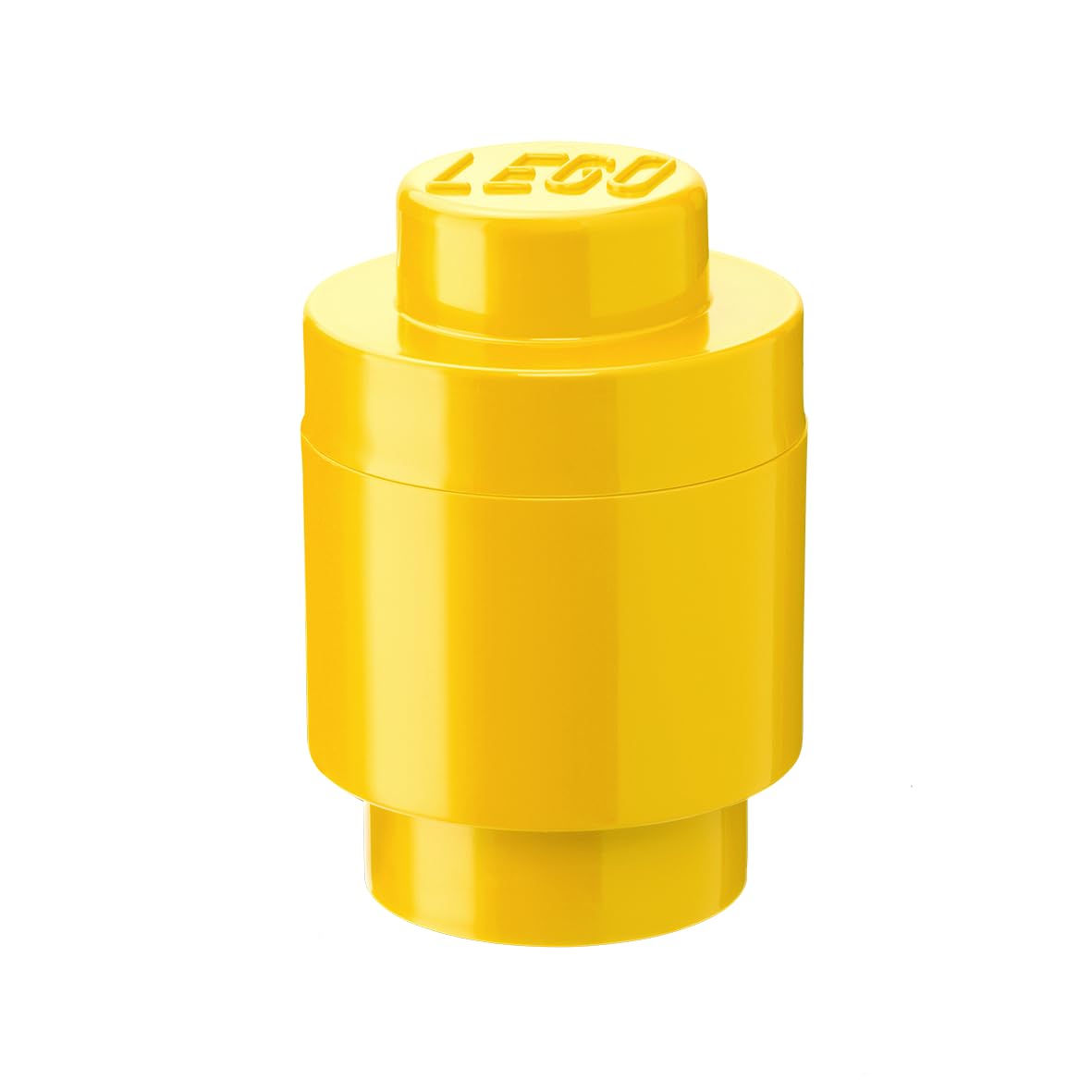 LEGO Round 1-Stud Stackable Storage Brick Yellow