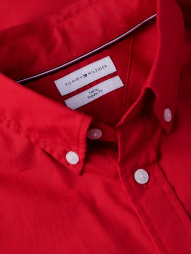 Image of Tommy Hilfiger Men's Short Sleeve Poplin Shirts in Regular Fit, Men's Button Down Shirts