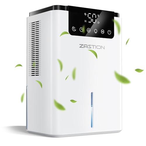 ZASTION Luftentfeuchter, tragbar, 2200 ml, Standby- Modus, automatische Abtauung, Timer, tragbarer Luftentfeuchter für Badezimmer, Schlafzimmer, Wohnmobil