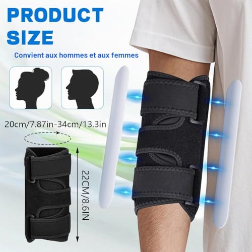 flintronic Coudiere Tendinite, Attelle de Coude Réglable, Orthèse du Coude du Nerf Cubital, avec Attelles Métalliques Amovibles, Appliquer à Tendinite, Coude de Tennis, Adapté Bras Gauche et Droit – vue 2
