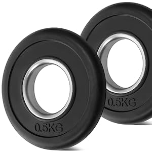 KK Weight Plates 2 inch hold cast iron Barbell Weight Set Available: 0.5kg, 1.25kg, 2.5kg, 5kg, 10kg, 15kg, 20kg Weight Disc Pair For Women And Men Home and Gym Strength Training Weightlifting Workout.