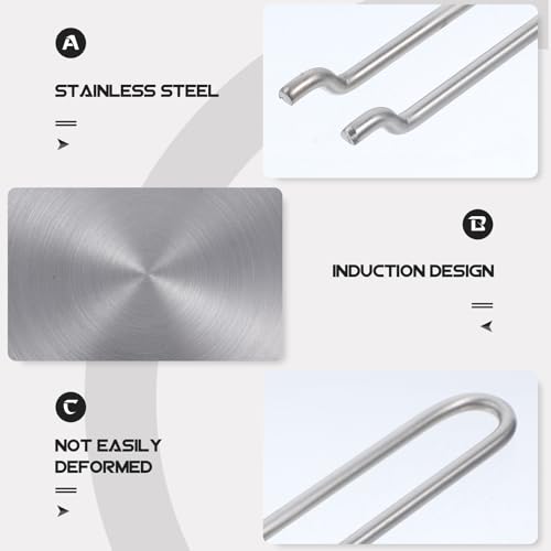 SHINEOFI Placa Difusora de Calor para Cocina de Inducción con Mango Desmontable, Adaptador de Metal Multiusos para Estufa Eléctrica y Gas, Placa Colectora de Calor (Blanca) - imagen 3