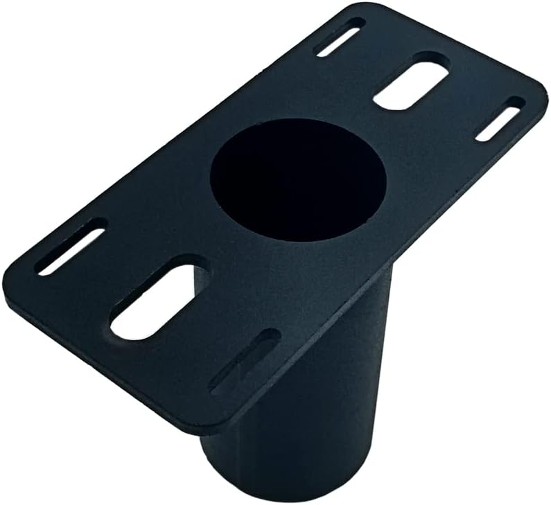 Tenon Slip Fitter Adapter for Led Parking Lot Light, 90 Degree 2-3/8 inch Fixture Mounting Bracket, Rustproof Rainproof, Black Metal Pole Mount for Barn Shoebox Led Lights, Outdoor