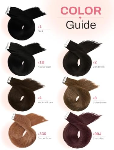 Moresoo Dark Brown Tape in Hair Extensions Human Hair 18 Inch Brown Hair Extensions for Women Tape in Human Hair Remy Straight Add length and Volume 20pcs 50G — view 5
