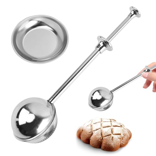 Zayookey Tamiz de harina de acero inoxidable para hacer harina, azucarero en polvo, cuchara de filtro de harina para hornear, colador de té, varita de polvo para tamizar harina de azúcar, especias (A)
