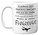 Flugzeuggeschenke &ndash; Eigentlich Denke Ich an Flugzeuge Tasse &ndash; Lustige Flugzeug-Tasse, Geschenke f&uuml;r Piloten, Luftfahrt-Pr&auml;sente, 325 ml Premium-Keramiktasse, sp&uuml;lmaschinenfest