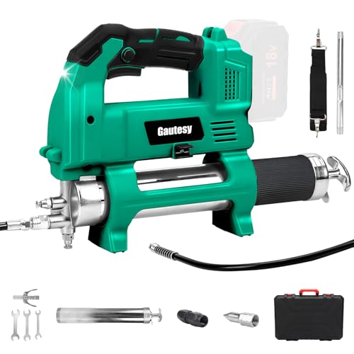 Cordless Grease Gun Compatible with Makita18V Battery 100cm High Pressure Hose 12000 PSI Pressure Electric Grease Gun for Trucks Farms Construction and DIY (NO Battery)