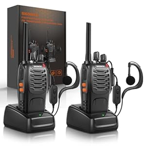 Two Way Radios, Suitable for Adults and Kids, 16 Channels walkie talkies, Equipped with Rechargeable Batteries, with LED Light and VOX Function, Ideal Camping and Hiking Communication