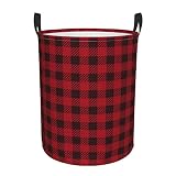Plaid Laundry Hamper Collapsible Laundry Baskets with Handles Dirty Foldable Clothes Basket Easy Car