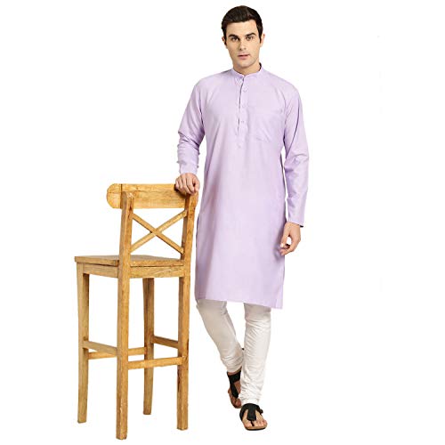 Image of SOJANYA Men's Cotton Straight Fit Casual(Since 1958 Solid Kurta Crafted for Elegance