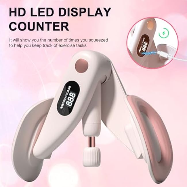 Thigh Trainer Thigh Exerciser,Non-Slip Silicone Pads Enhanced Resistance Hip and Pelvis Trainer, Inner Thigh Exercise Equipment Kegel Exercise Products for Women Home Gym