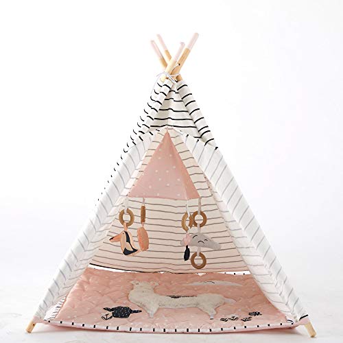 Promo 40% OFF Wonder&Wise Striped Indoor Baby Toddler Childrens Foldable Canvas Activity Toy Teepee Play Tent with Llama Animal Floor Mat for Ages 6 Months and Up Free Shipping Offer Wonder&Wise Striped Indoor Baby Toddler Childrens Foldable Canvas Activity Toy Teepee Play Tent with Llama Animal Floor Mat for Ages 6 Months and Up
