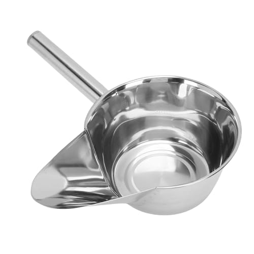 Asixxsix French Fry Scoop, Stainless Steel Duck Bill Spout Popcorn Scoop, Multi Purpose Food with for Fries Snacks Desserts Ice Candy (Left Hand)