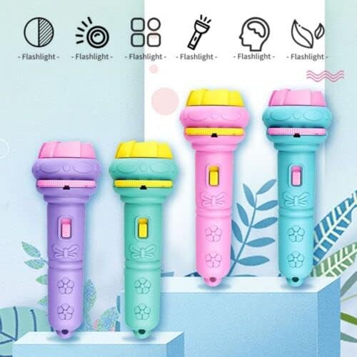 Image of 3 Slides 24 Pictures Clear Projection Slide Flashlight Projector Torch for Kids - Mini Flashlight Projector Toys Multicolor Lights for 1-3 Years Olds Kids (Kids-Torch-Multicolor, 1, Count)