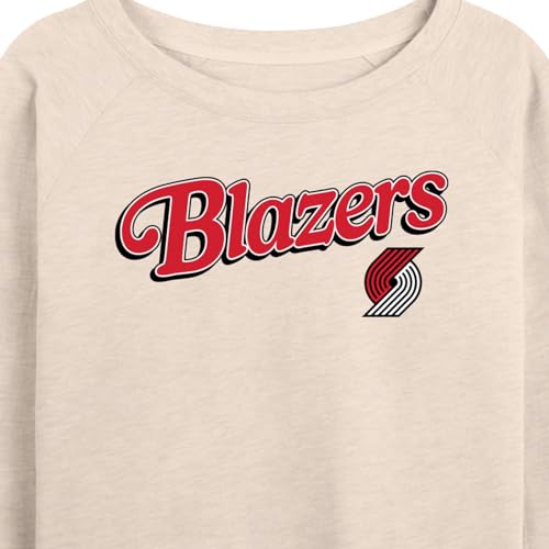 Junk Food NBA - Portland Trail Blazers - Flyer - Officially Licensed Women's Lightweight French Terry Pullover by Junk Food - Image 2