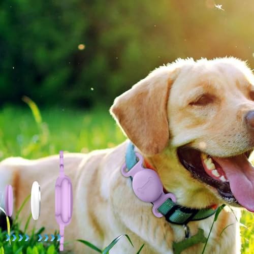 Image of Tobfit Case for Dog Cat Collar, Waterproof Apple Air Tag Protective Holder GPS Tracking Finder for Pet, Silicone Case for Dog Collar Cat Loop Holder Pet Accessories,1 Pack