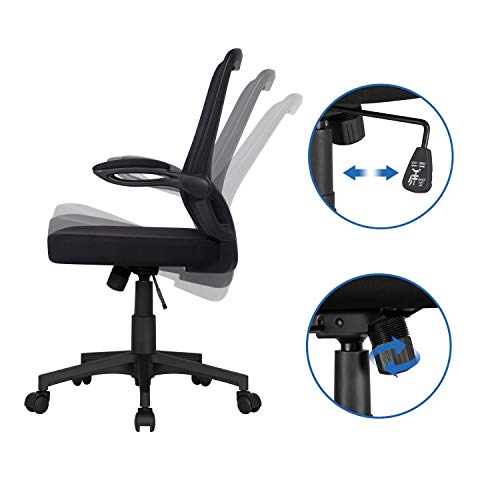 Yaheetech Sedia da Ufficio Scrivania Ergonomica
