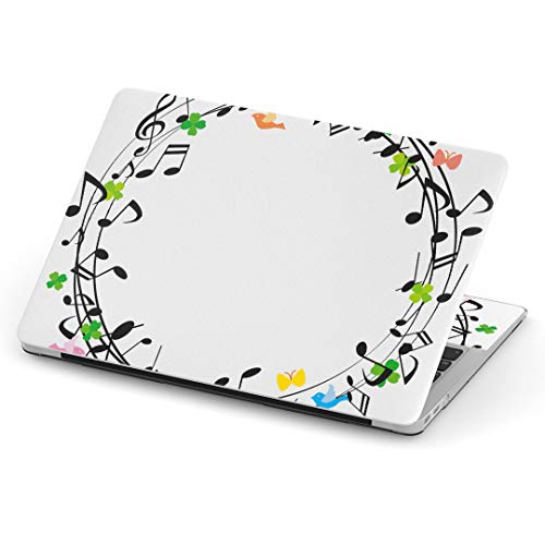 MacBook Air 13inch A1466 / A1369 専用スキンシール 2010~2017モデルまで対応 マックブック エア Mac Air 13インチ ノートブック フィルム ステッカー アクセサリー 保護 009351 音符 音楽 鳥