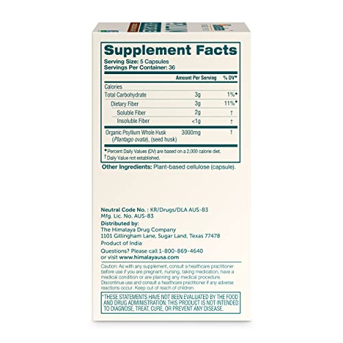 Himalaya Psyllium Husk Daily Fiber Capsules