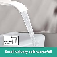 hansgrohe Waschtischarmatur Vivenis, Wasserhahn Bad mit Auslauf Höhe 80 mm, Badarmatur wassersparend, Mattweiß – Ansicht 2