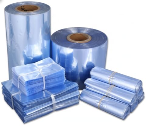 Image of PVC Heat Shrink Wrap Film Roll, 55 Micron, Packaging Material, Transparent Clear, 3 inch,4 inch,5 inch,6 inch,8 inch,10 inch,14 inch,18 inch,20 inch (100 mm to 500 mm) (190 mm (7.5 Inches), 20, meter(s))