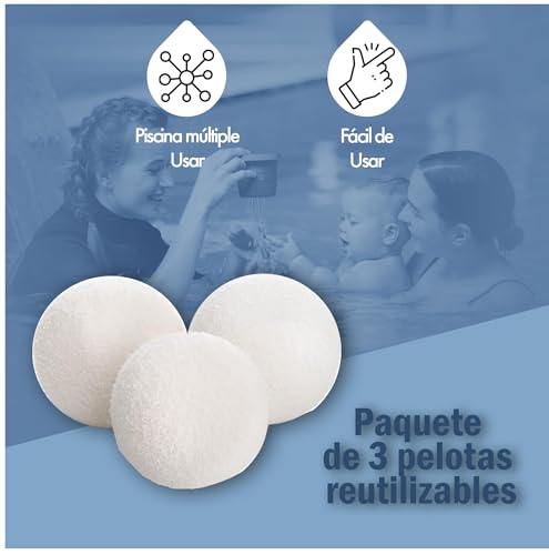 Miniatura 4 de Aquaverity Bolas Limpiadoras Para Spa: Eficaces Esponjas Flotantes Que Absorben La Suciedad En Spas Y Piscinas. Accesorios Ecológicos, Reutilizables Y Fáciles De Usar.