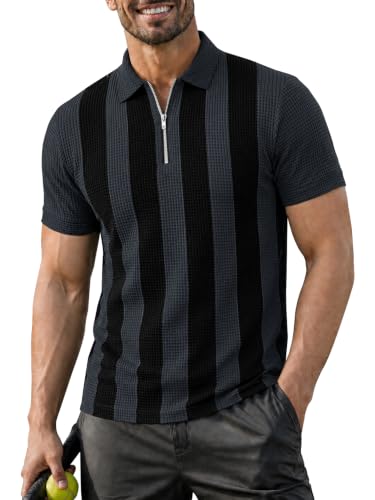 Image of EYEBOGLER Premium Textured Self-Design Half Sleeve Collar Polo T-Shirt for Men || Packs Also Available