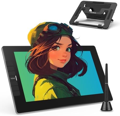（13:00時点） 液タブ VK1200 V2 液晶ペンタブレット Windows MacOS Linux対応 初心者 子供 学生 お絵描き リモートワーク オンライン授業 スリムベゼル設計 液晶ペンタブレット 筆圧8192 傾き検知 充電不要ペン