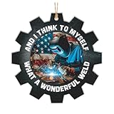 Craftsman Weld Metal Gears, Acrylic Ornaments, Craftsman Hanging Decorations Gift Weld Accessories Xmas American Hanging Tags Vintage Holidays Deco Gears Clear, Jobs Gifts