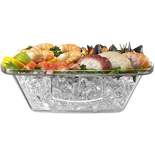 Prodyne Acrylic Flip Salad On Ice Bowl With Lid, 2Pc Set, 10", Clear #TOP4