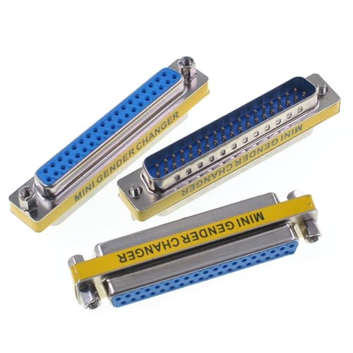 Pack 2 Adaptadores Conector DB37 37 Pin D-SUB Macho a Hembra miniatura 2