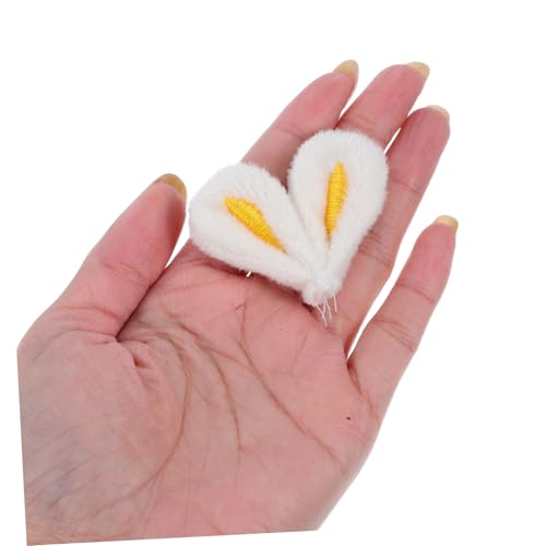 30Pcs Plush Bunny Ears, 1.77x1.57in Easter Bunny Ears Hair Accessories, DIY Doll Hair Clips Party Supplies4