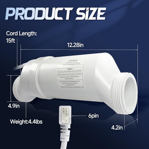 Fexhull Salt Water Pool Chlorinator System, Salt Cell up to 40,000 Gallons Pool Fit for Hayward Cell-15, for In-Ground Swimming,Provides Adequate Chlorine Gas and Correct Reading of Salt Levels by Fexhull - Image 4