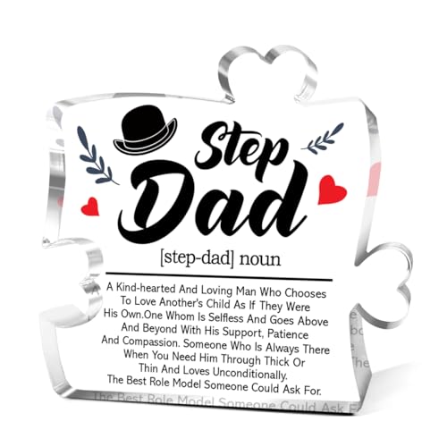 Step Dad Noun Acrylic Desk Decor,Step Dad Definition Acrylic Block