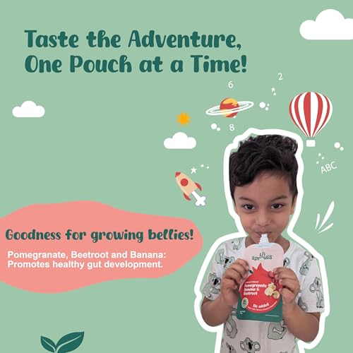 Image of Li'l Sprouts FruGies Veggie Lover Combo | Baby Food Puree | 4 Flavours | 6 Months+| Ready-to-Eat |Travel Food | Pack of 16, 100g each | No Salt, No Sugar and No Preservatives | Packed with Nutrients