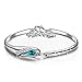Produktbild Kami Idea Armband Damen-Prinzessin Aschenputtel- Weißgold Plattiertes Indigo Kristall Armband, Muttertag Geschenk für sie, besondere Muttertag Geschenk, Geschenkverpakeung