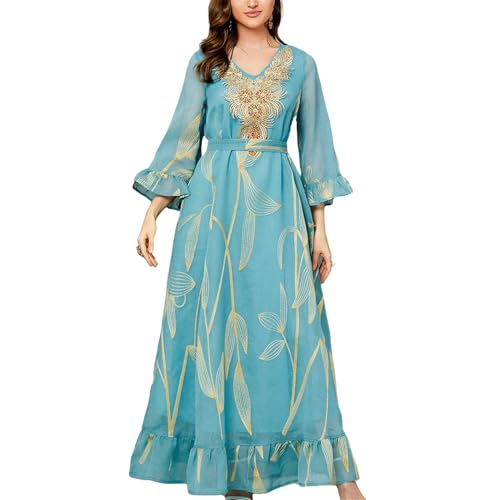 Abaya brodée Dubaï au drapé fluide unique et broderies de finition