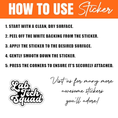 Image of MAIANEY (15Pcs, 3in) Lab Tech Stickers Pack - Funny Medical Laboratory Scientist Stickers for Lab Technician Microscope Science Vinyl Decals for Laptop Water Bottle Journal