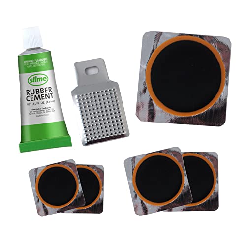 Image of Slime 1022-A Tube Rubber Patch Kit, for Bikes and Other Inflatables, Contains, 5 Patches, Scuffer and Glue (Pack of 2)