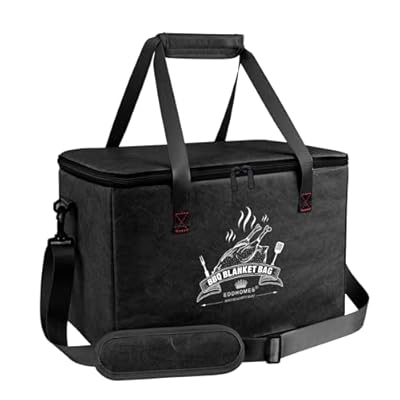EddHomes BBQ Blanket for Resting Meat, Reusable Insulated Brisket Resting Blanket, Large Capacity BBQ Meat Blanket Bag with Adjustable Shoulder Strap, Smoker Meat Insulated Resting Bag for BBQ Meat