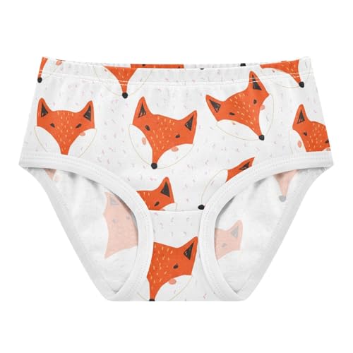 Fun Toddler Girls Underwear 2t Cotton Panties Little Girl Cute Cartoon Fox Faces Angles Briefs Girls Undies