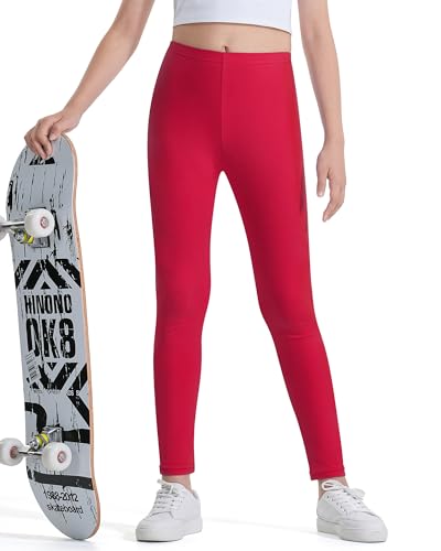 Auranso Kids Girls Leggings Full Length Cotton Tights Pants 4-14 Years4