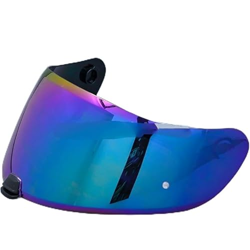 KWTN Motorrad Motorradhelm-Visier for HJC, HJ-20M, FG-ST, FG-17, C70 und IS-17 – Komplettes Zubehör mit Sonnenblende(Rainbow)