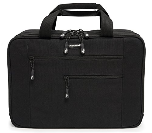Mobile Edge Canvas Briefcase Compatible with 16” PC and 17” MacBook,3