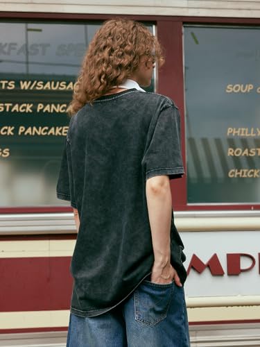 Men's Graphic Tees Shirt Unisex Short Sleeve Cotton Vintage Oversized Shirts Loose Streetwear Casual Tee Top4