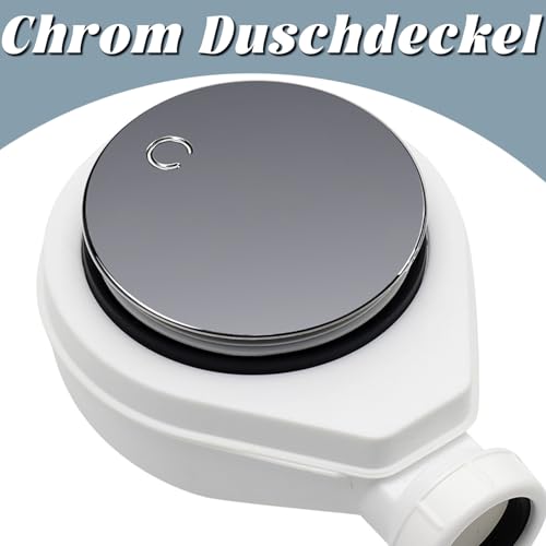 Duschablauf Deckel 115 mm, Duschabfluss Abdeckung, Abflussdeckel Dusche, Duschdeckel Abdeckhaube Verchromt für Viega 649982 Modell 6964