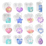 Pyralidsg 16 Piezas Moldes Resina Epoxi Set, Moldes de Silicona para Resina con 20 Cadenas, Varios Estilos Molde Silicona Manualidades, para Hacer Joyas, Colgantes y Adornos