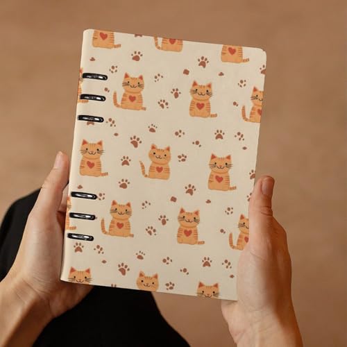 Carnet de notes A5 mignon motif patte de chat : une idée cadeau originale pour l'école - 7
